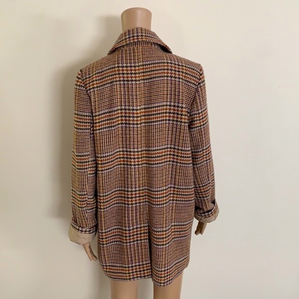 GLASSONS | The Button Front Check Coat - Picture 6 of 7